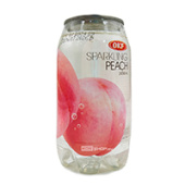 Напиток газированный со вкусом персика Sparkling Peach OKF, Корея, 350 мл