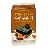 Блок (3 уп. по 4 г) Хрустящая морская капуста со вкусом приправы кимчи Нори Лэнд / Nori Land, Корея, 4 г х 3 шт.