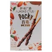 Палочки с хрустящим миндалем в шоколадной глазури Almond Crush Pocky Glico, Китай, 48 г
