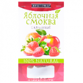 Яблочная смоква с клубникой «Живые снеки», 60 г