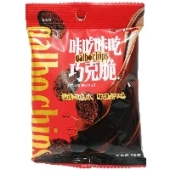 Сладкие сухарики со вкусом молочного шоколада Gaibo Chips Meiji, Китай, 35 г