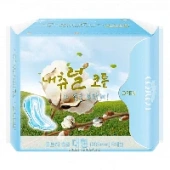 Ультратонкие дышащие прокладки Natural Cotton (28,5 см), Корея