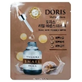 Тканевая маска для лица с муцином улитки Real Essence Doris Jigott, Корея, 23 мл