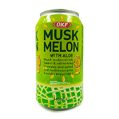 Напиток «Дыня + Алоэ» фруктовый освежающий Musk Melon With Aloe OKF, Корея, 340 мл