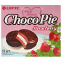 Клубничные пирожные Choco Pie Lotte, Корея, 336 г