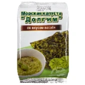 Блок (12 уп. по 5 г) Морская капуста со вкусом приправы васаби Долгим, Корея, 5 г х 12 шт.
