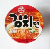 1 кор. Лапша б/п с острой капустой кимчи (Кимчи мён) Ottogi (чашка), Корея, 105 г х 12 шт.