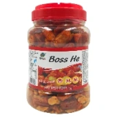 Хрустящая пряная приправа с арахисом и перцем Boss He, Китай, 400 г.