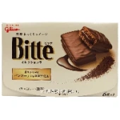 Печенье с шоколадным вкусом в шоколаде Bitte Glico, Япония, 120 г