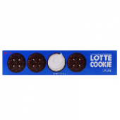Шоколадное печенье Cacao Cookie Sand Lotte, Корея, 105 г.