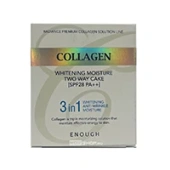 Пудра для светлой кожи (тон №13) со сменным блоком Collagen Whitening Moisture Two Way Cake SPF28 PA+++ Enough, Корея, 13 г + 13 г