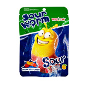 Жевательный мармелад со вкусом клубники и мушмулы «Кислый червячок» Sour Worm Wisichi, Китай, 20 г