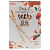 Палочки с хрустящим миндалем в молочной глазури Almond Crush Pocky Glico, Китай, 48 г