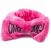 Повязка для волос с надписью OMG Cosmetic Bandage (розовая), Китай