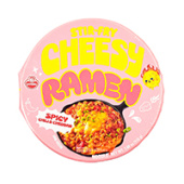 Лапша б/п острая со вкусом сыра чеддер Чизи Рамен/Stir-Fry Cheesy Ramen Spicy Chili & Cheddar Otoki (Ottogi), Корея, 110 г