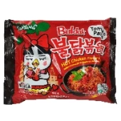 Острая лапша б/п со вкусом курицы в томатной пасте Hot Chicken Ramen Samyang, Корея, 140 г