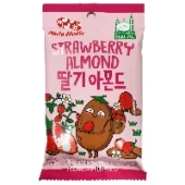 Миндаль в глазури со вкусом клубники Strawberry Almond, Корея, 30 г
