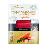 Тофу палочки со вкусом краба (веганские «крабовые» палочки) QuickVegan, 150 г