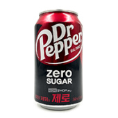 Газированный б/а напиток без сахара Zero Sugar Dr.Pepper, Корея, 355 мл