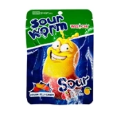 Жевательный мармелад со вкусом клубники и мушмулы «Кислый червячок» Sour Worm Wisichi, Китай, 20 г