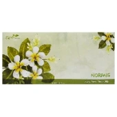 Двухслойные салфетки для лица (зеленые цветы) Norang (250 шт.), Корея