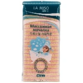 Массажная мочалка средней жесткости MED-01 La Miso (желтая), Корея