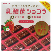 Шоколад со вкусом клубники Lactobacillus Lotte, Япония, 48 г