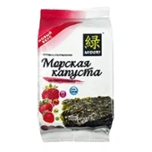 Блок (4 уп. по 5 г) Хрустящая морская капуста со вкусом соленой клубники Midori, 5 г х 4 шт.