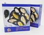 Мидии на половине раковины варёно-мороженые шоковой заморозки Frozen Cooked Half Shell Mussels IQF (Mytilus Edulis) 30/40 шт/1 кг, Китай