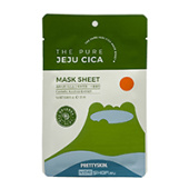 Маска тканевая с экстрактом центеллы The Pure Jeju Cica Mask Sheet Prettyskin, Корея, 25 мл