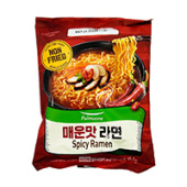 Лапша б/п острая нежареная Spicy Ramen Pulmuone, Корея, 95,9 г