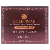 Осветляющий увлажняющий крем с муцином улитки Gold Snail Enough, Корея, 50 г
