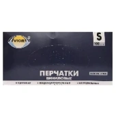 Перчатки виниловые неопудренные S Aviora, Китай, 100 шт.