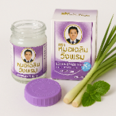 Фиолетовый тайский бальзам для тела Citronella Scented Balm WangProm, Таиланд, 50 г