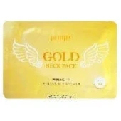 Гидрогелевые патчи для подтяжки шеи с золотом Angel Wings Petitfee, Корея, 10 г