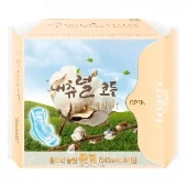 Ультратонкие дышащие прокладки Natural Cotton (24,5 см), Корея