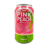 Напиток «Персик + Алоэ» фруктовый освежающий Pink Peach With Aloe OKF, Корея, 340 мл