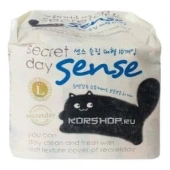 Ультратонкие дышащие органические прокладки Secret Day Sense Large 28 см (10 шт.), Корея