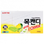 Леденцовая карамель со вкусом лайма и мяты Throat Candy Lotte, Корея, 38 г