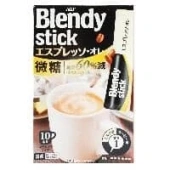 Кофе эспрессо с пониженным содержанием сахара 3 в 1 Blendy Stick AGF, Япония, 85 г (8,5 г х 10 шт.)