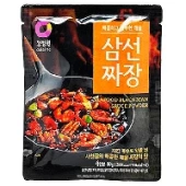 Основа для соуса из черных бобов Чачжан, вкус морепродуктов «Seafood black bean sauce powder» Daesang, Корея, 80 г