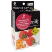 Лечебная соль для ванны с ароматом клубники со сливками Kokubo, Япония 5*25 г