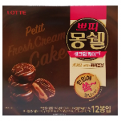Бисквитное шоколадное печенье в шоколаде Petit Fresh Cream Cake Lotte, Корея, 198 г