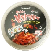 Острые рисовые клецки токпокки со вкусом курицы в соусе бульдак Samyang, Корея, 185 г