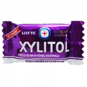Жевательная резинка со вкусом мяты и голубики Xylitol Blueberry Mint Lotte (банка 100 шт.), Вьетнам, 290 г