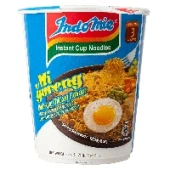 Индонезийская жареная лапша Ми Горенг острая со вкусом курицы барбекю Indomie, Индонезия, 75 г