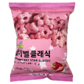 Кукурузные снэки в форме звездочек со вкусом клубники SD Food, Корея, 60 г