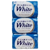 Кусковое туалетное мыло с цветочным ароматом White KAO (3 шт.), Япония, 255 г