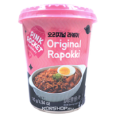 Рисовые клецки с лапшой (рапокки) с соусом с оригинальным вкусом Pink Rocket (стакан), Корея, 140 г