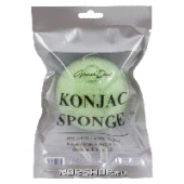 Зеленый конжаковый спонж Conjac Sponge (Color - Green) Grace Day, Корея